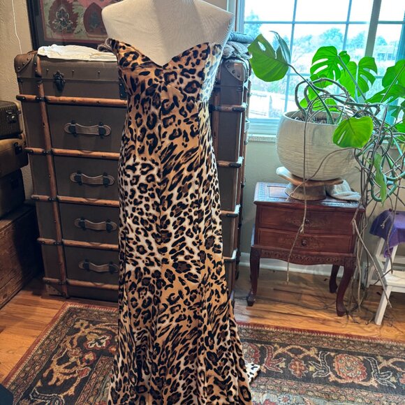 One of a kind designer dress by Gino Velardi Leopard Print Gown NWT